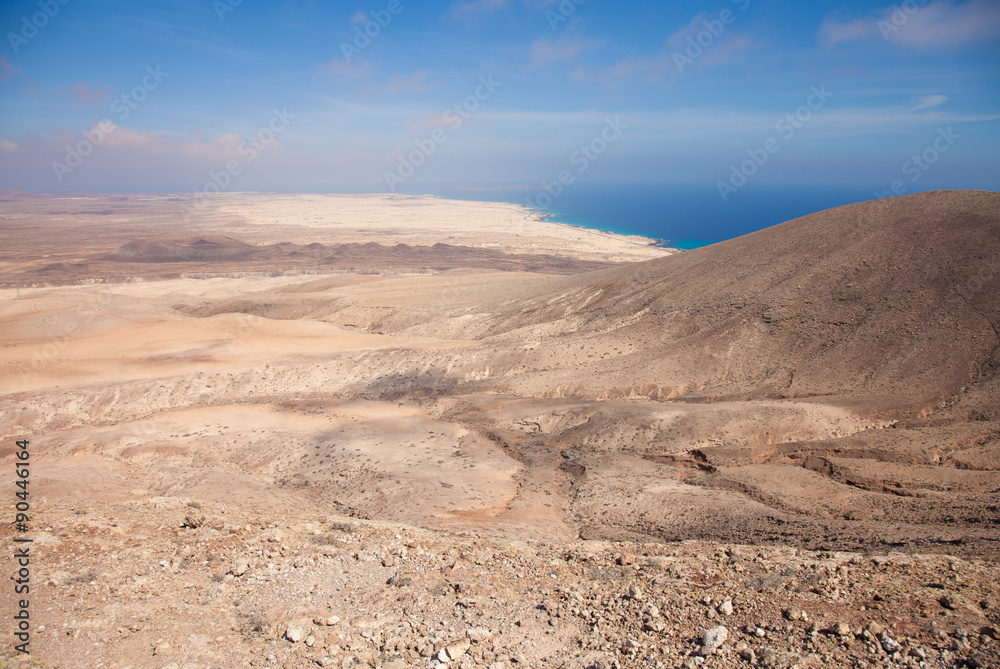 Fuerteventura, view north from Montana Roja Fuerteventura, view north from Montana Roja