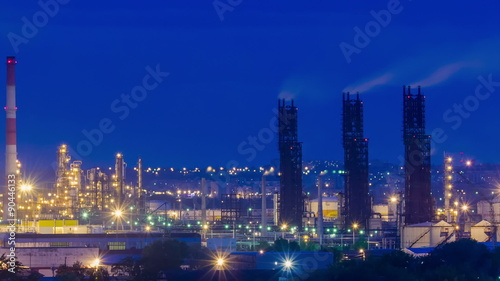 Wallpaper Mural oil petroleum refinery Industrial timelapce Torontodigital.ca