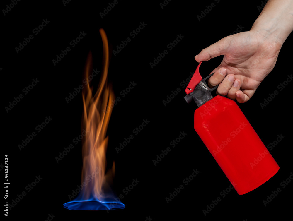 Naklejka premium Extinguishing fire