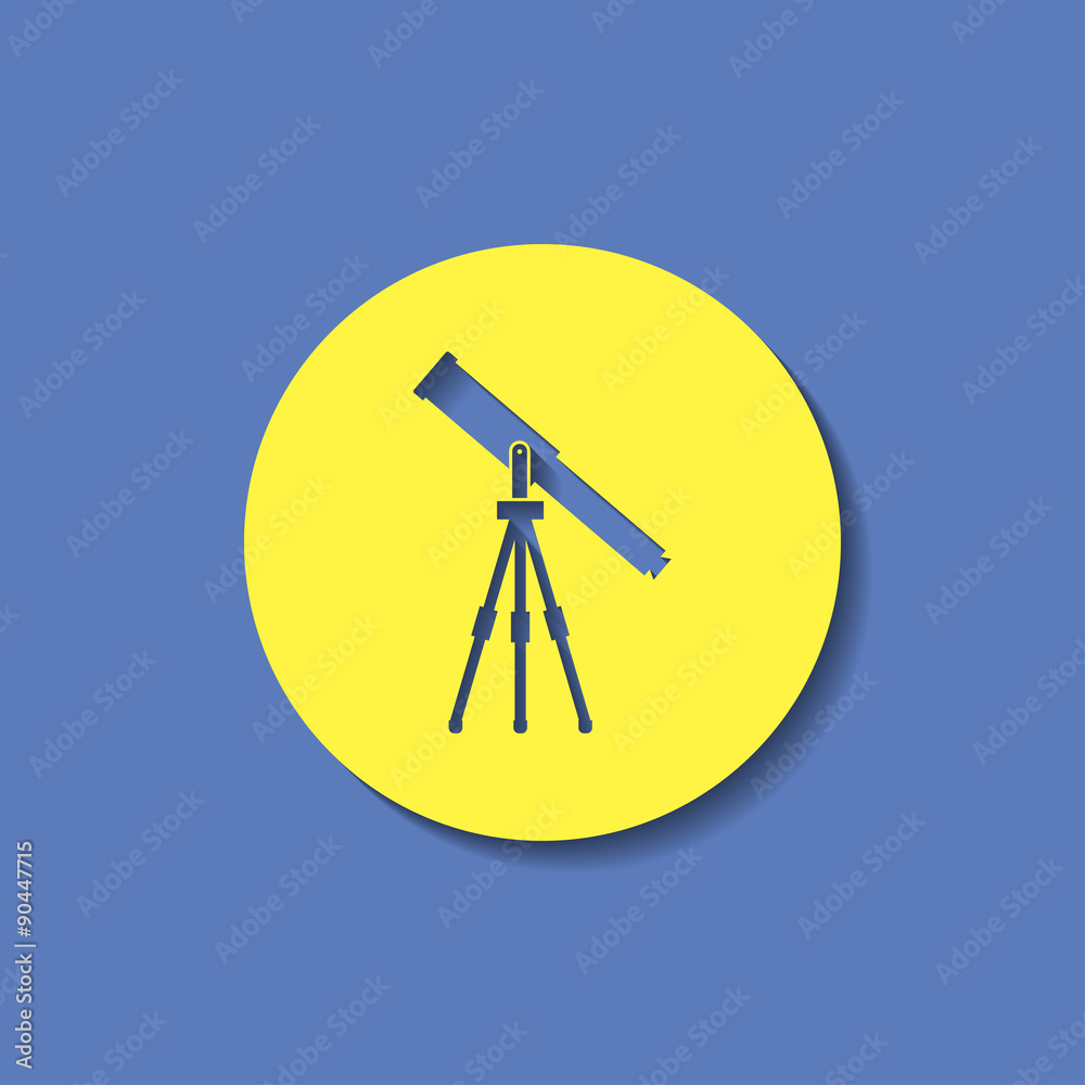 Telescope web icon, vector illustration Telescope web icon, vector illustration
