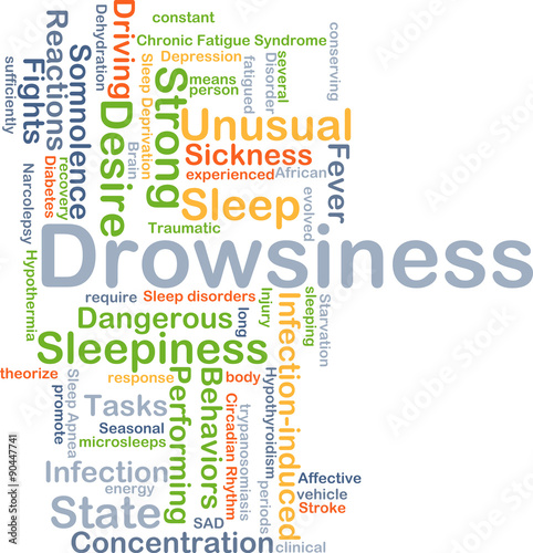 Drowsiness background concept