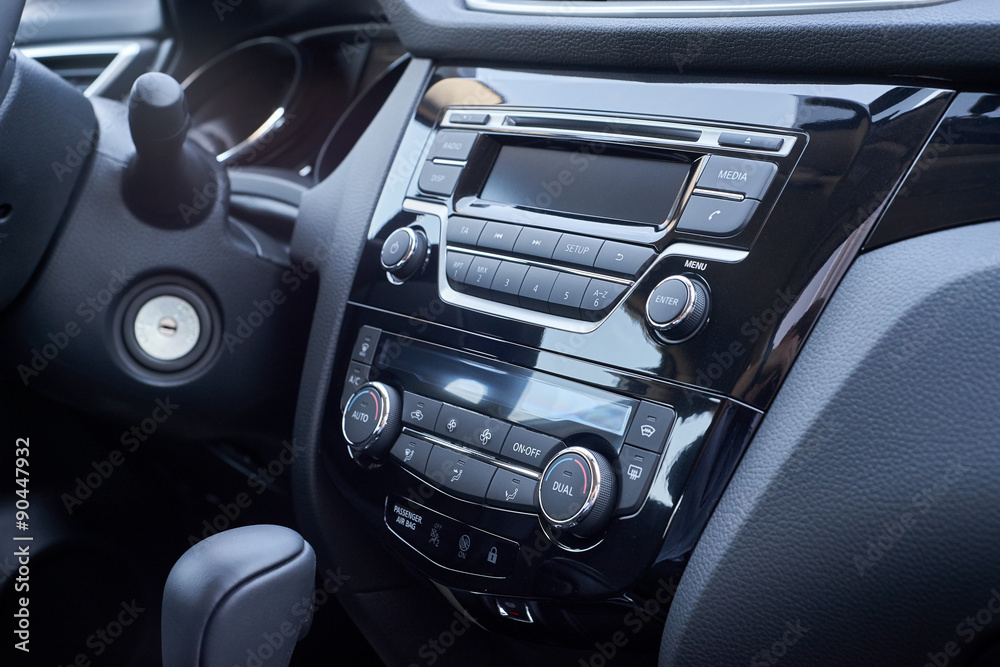 Console panel of the car Console panel of the car