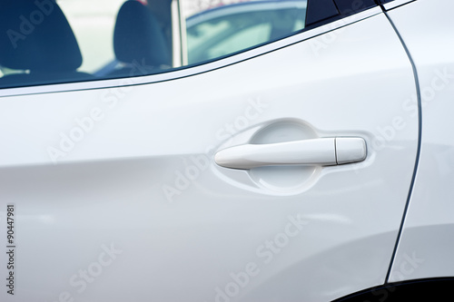 door handle of the car
