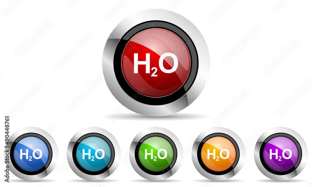 h2o vector icon set modern design on white background h2o vector icon set modern design on white background