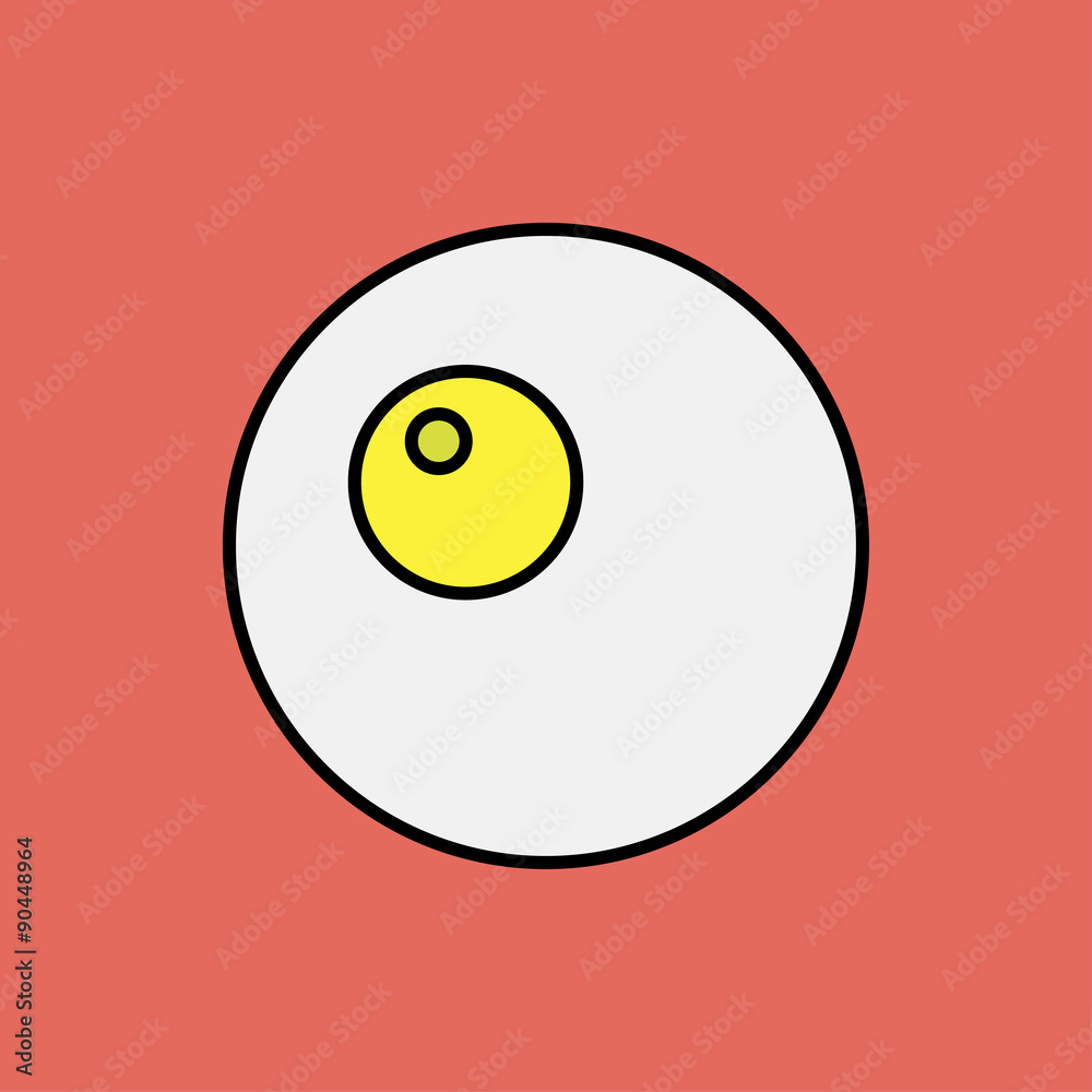 Vector scrambled eggs icon. Food icon. Eps10 Vector scrambled eggs icon. Food icon. Eps10
