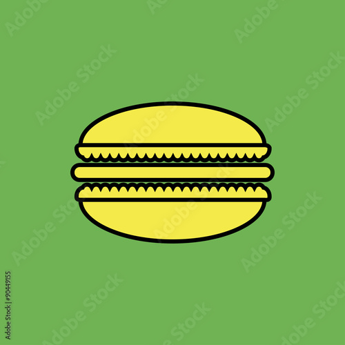Vector macaroon icon. Food icon. Eps10