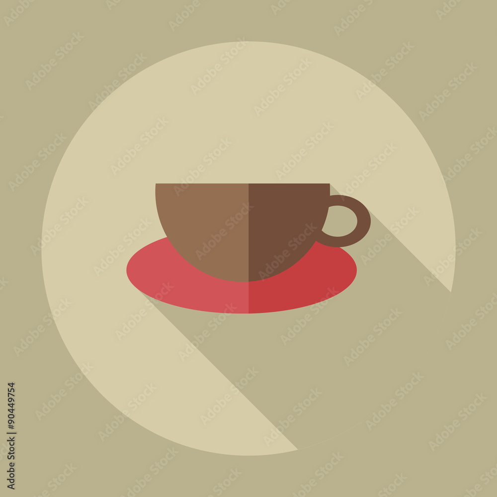 Flat modern design with shadow icons cup Flat modern design with shadow icons cup