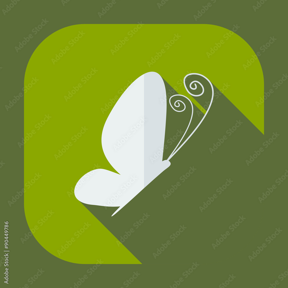Flat modern design with shadow icons butterfly Flat modern design with shadow icons butterfly