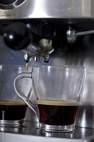 Close up shot of freshly brewed coffee