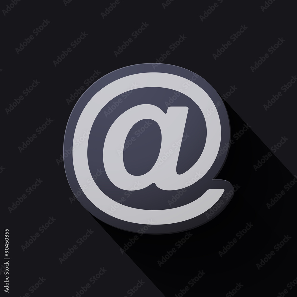 Volume icons symbol: e mail sign