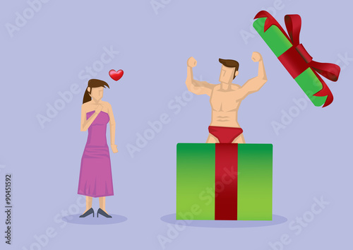 Sexy Hunk Surprise Gift for Her
