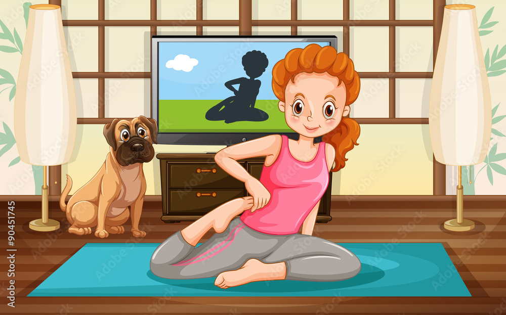 Girl and yoga Girl and yoga