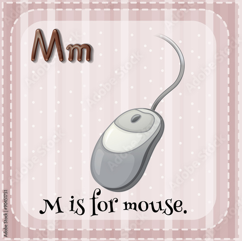 Flashcard of letter M photo