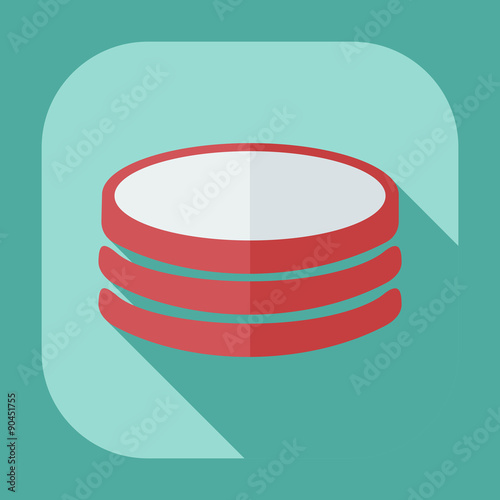 Flat concept, set modern design with shadow marketing sales