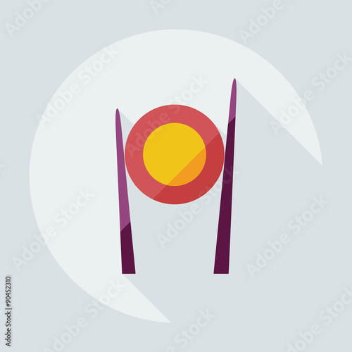 Flat modern design with shadow icons Japanese sushi