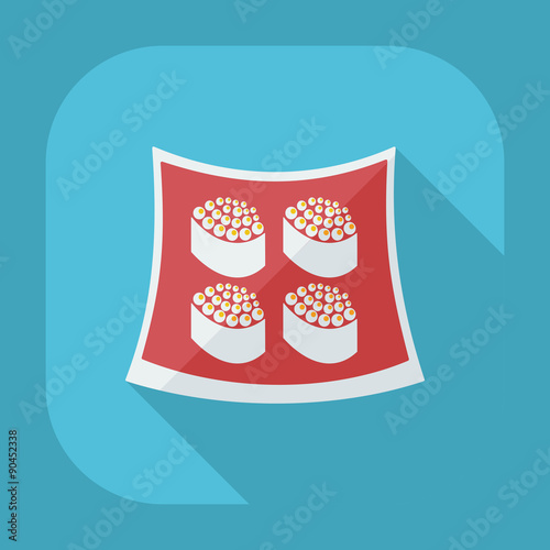 Flat modern design with shadow icons Japanese sushi