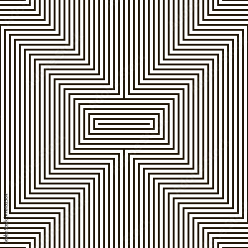 Abstract seamless geometric X-shaped black and white pattern
