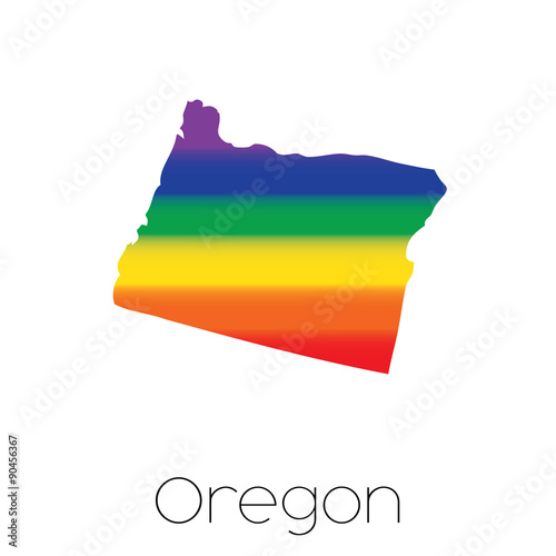 LGBT Flag inside the State of Oregon