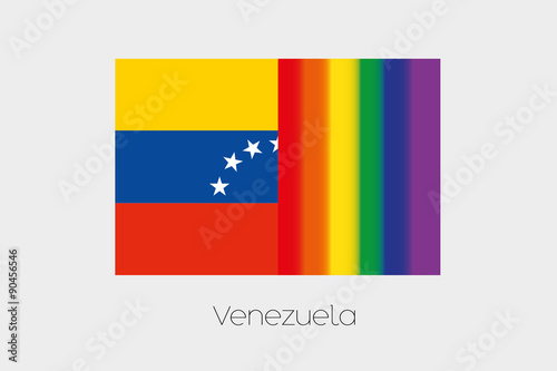 Free Download LGBT Flag Illustration with the flag of Venezuela - GFXLoad