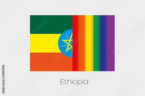 Free Download LGBT Flag Illustration with the flag of Ethiopia - GFXLoad