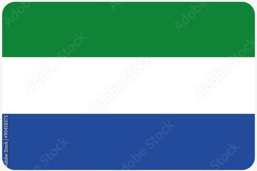 Flag Illustration with rounded corners of the country of Sierra