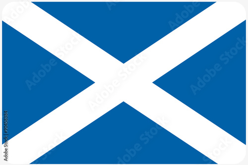 Flag Illustration with rounded corners of the country of Scotlan