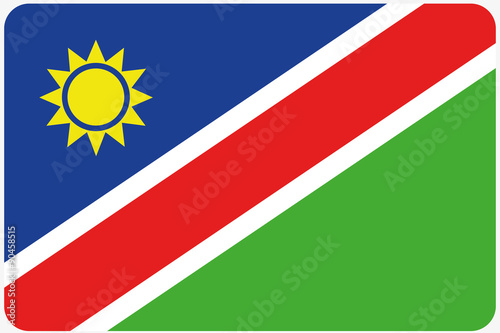 Free Download Flag Illustration with rounded corners of the country of Namibia - GFXLoad