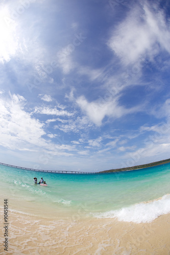 Fototapeta Naklejka Na Ścianę i Meble -  Maehama Beach, Miyako Island, Okinawa, Japan　　