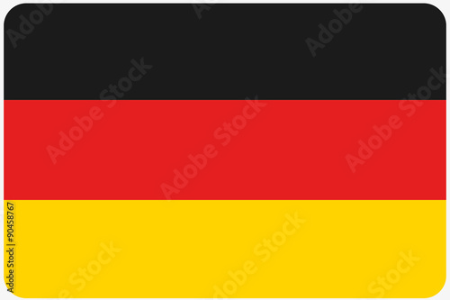 Flag Illustration with rounded corners of the country of Germany © stringerphoto