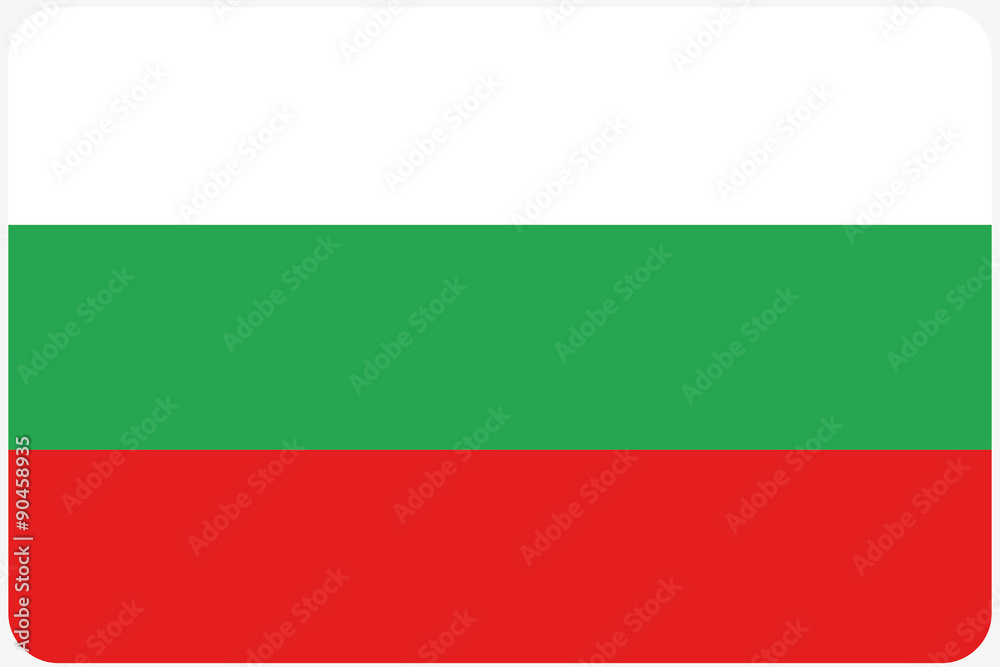 Flag Illustration with rounded corners of the country of Bulgari Flag Illustration with rounded corners of the country of Bulgari