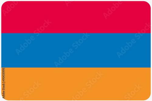 Flag Illustration with rounded corners of the country of Armenia
