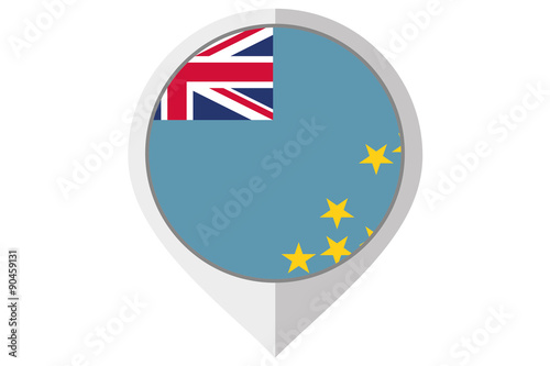 Free Download Flag Illustration inside a pointed of the country of Tavalu - GFXLoad