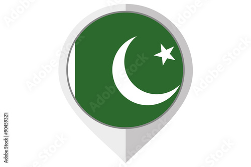 Free Download Flag Illustration inside a pointed of the country of Pakistan - GFXLoad