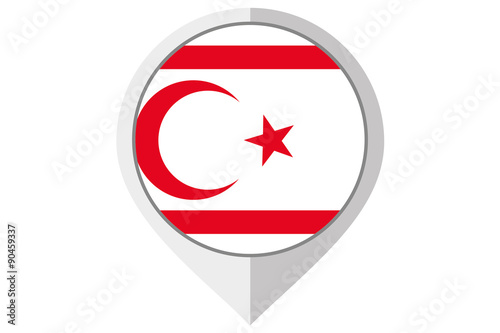 Free Download Flag Illustration inside a pointed of the country of Northern Cy - GFXLoad