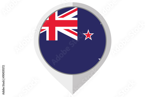 Flag Illustration inside a pointed of the country of New Zealand Free Download Flag Illustration inside a pointed of the country of New Zealand - GFXLoad