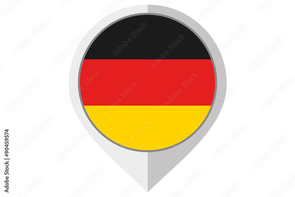 Flag Illustration inside a pointed of the country of Germany Flag Illustration inside a pointed of the country of Germany