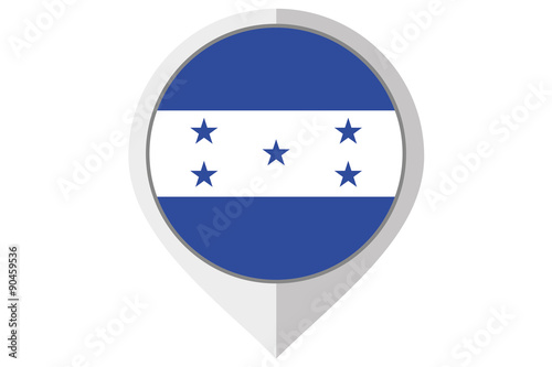 Free Download Flag Illustration inside a pointed of the country of Honduras - GFXLoad