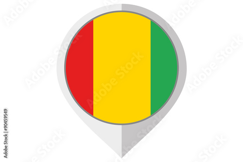 Flag Illustration inside a pointed of the country of Guinea Free Download Flag Illustration inside a pointed of the country of Guinea - GFXLoad