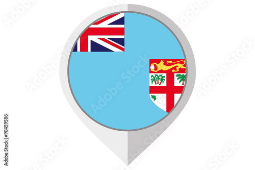 Flag Illustration inside a pointed of the country of Fiji Free Download Flag Illustration inside a pointed of the country of Fiji - GFXLoad