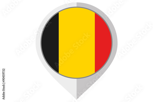 Free Download Flag Illustration inside a pointed of the country of Belgium - GFXLoad