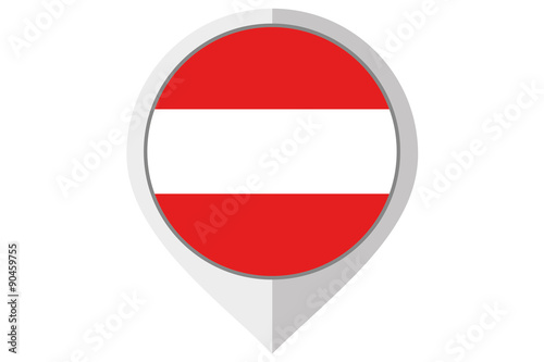 Free Download Flag Illustration inside a pointed of the country of Austria - GFXLoad