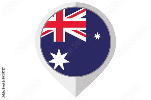 Free Download Flag Illustration inside a pointed of the country of Australia - GFXLoad