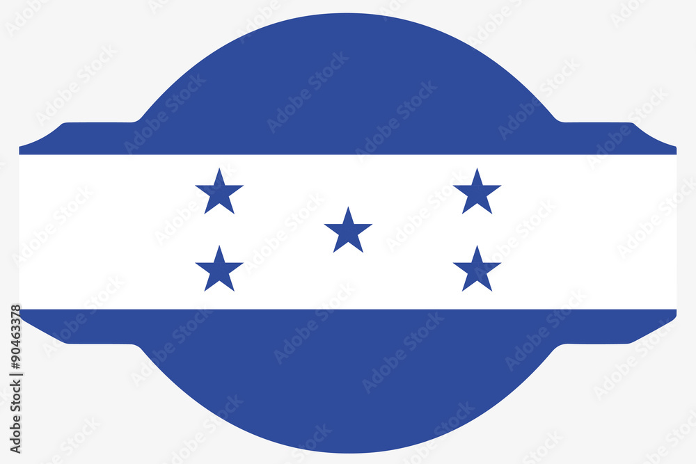 Flag Illustration within a Sign of the country of Honduras Flag Illustration within a Sign of the country of Honduras