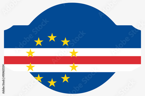Free Download Flag Illustration within a Sign of the country of  Cape Verde - GFXLoad