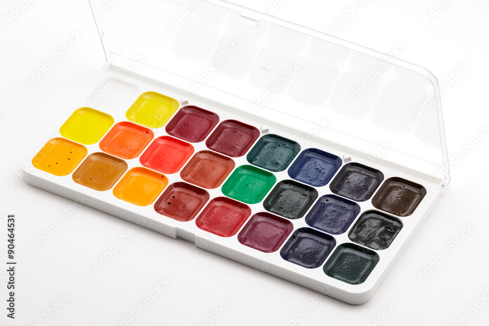 Naklejka premium Watercolor paints