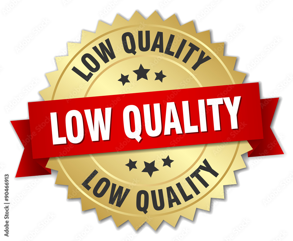 low quality 3d gold badge with red ribbon low quality 3d gold badge with red ribbon