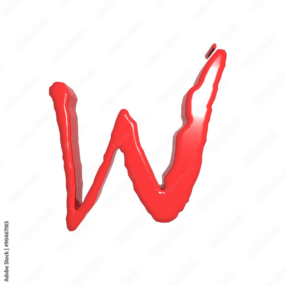 Halloween letter W 3d illustration Halloween letter W 3d illustration