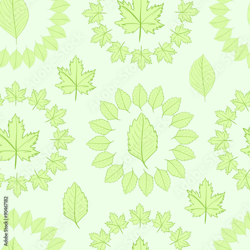 Wallpaper Mural Seamless surrounded leaves Torontodigital.ca