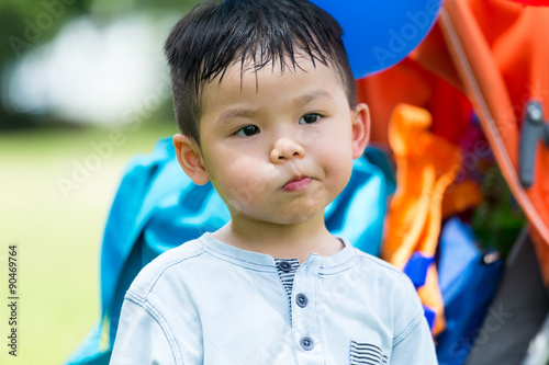 Fotografija Baby boy feeling disdain