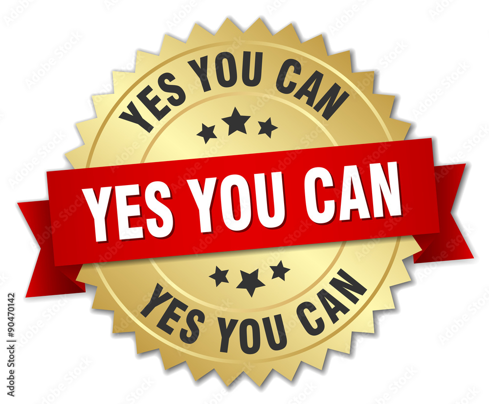 yes you can 3d gold badge with red ribbon